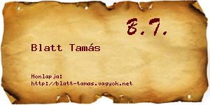 Blatt Tamás névjegykártya