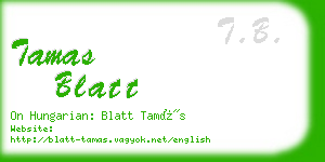 tamas blatt business card